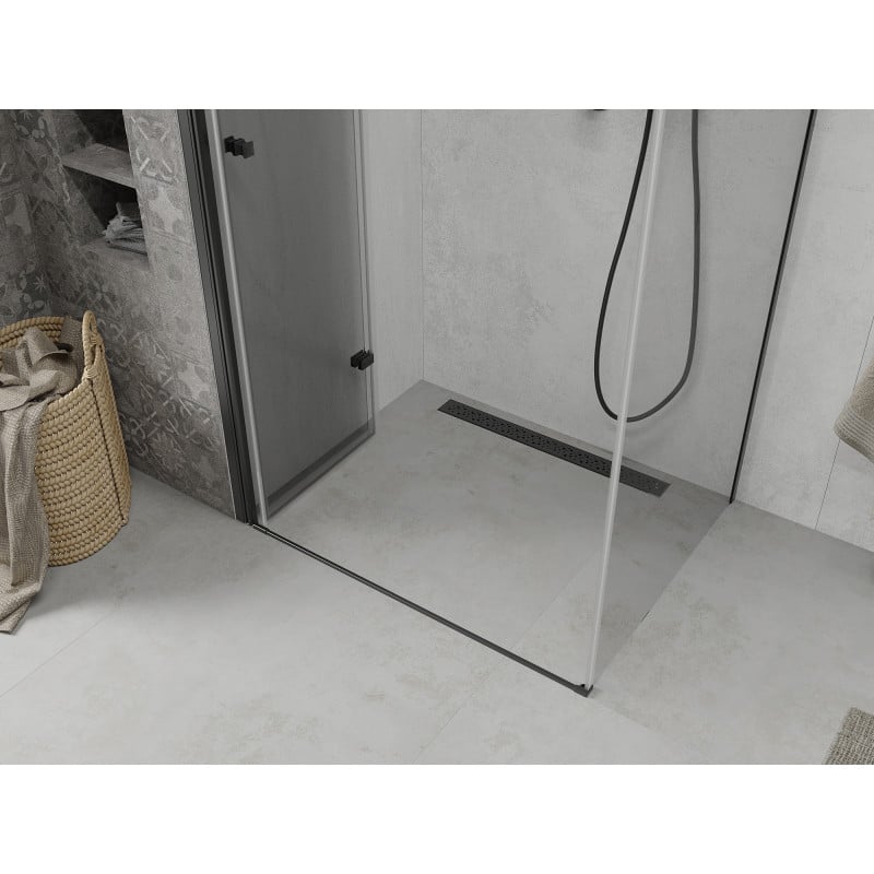 Mexen Lima foldable shower cabin 80 x 100 cm, transparent, black - 856-080-100-70-00