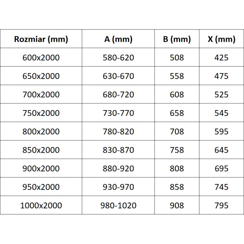 Mexen Exo 75 cm Hinged Shower Door, Transparent, Chrome - 8181-075-000-01-00