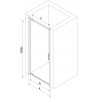 Mexen Exo-BR 80 cm Swing Shower Door, Transparent, Chrome - 8181-080-000-01-00