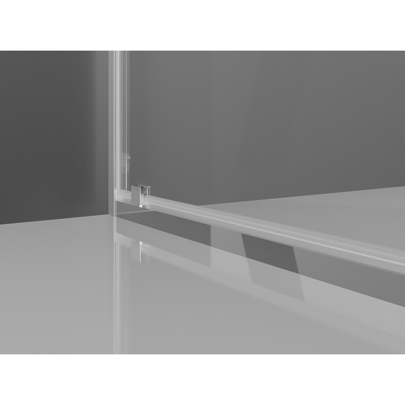 Mexen Exo-BR 100 cm Hinged Shower Door, Transparent, Chrome - 8181-100-000-01-00