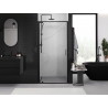 Mexen Exo-BR 65 cm Hinged Shower Door, Transparent, Black - 8181-065-000-70-00