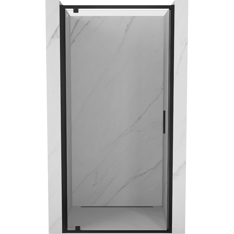 Mexen Exo 75 cm Hinged Shower Door, Transparent, Black - 8181-075-000-70-00