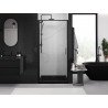 Mexen Exo-BR 75 cm pivot shower door, transparent, black - 8181-075-000-70-00