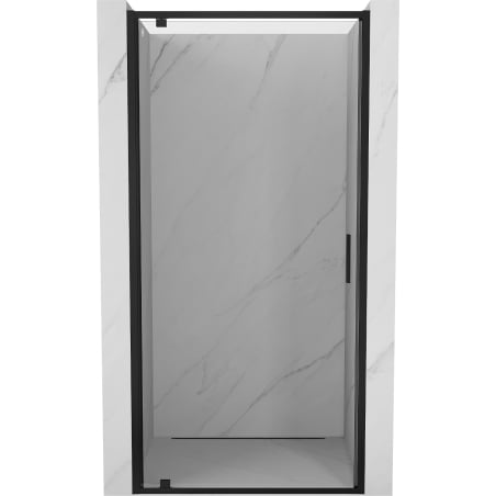 Mexen Exo 100 cm Hinged Shower Door, Transparent, Black - 8181-100-000-70-00