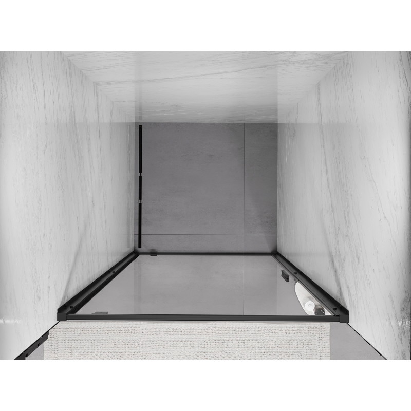 Mexen Exo-BR swing shower door 80 cm, transparent, black - 8181-080-000-70-00