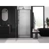 Mexen Exo 100 cm Hinged Shower Door, Transparent, Black - 8181-100-000-70-00