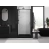 Mexen Exo 100 cm Hinged Shower Door, Transparent, Black - 8181-100-000-70-00