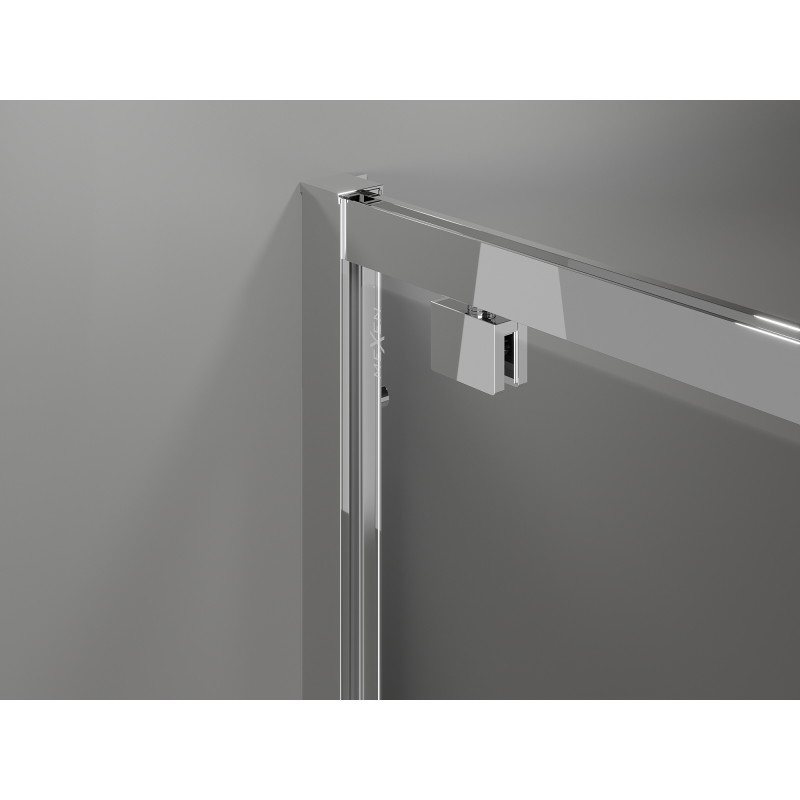 Mexen Exo-BR Duo double hinged shower door 100 cm, transparent, chrome - 8182-100-000-01-00