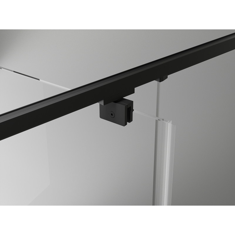 Mexen Exo-BR Duo double hinged shower door 80 cm, transparent, black - 8182-080-000-70-00