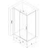 Mexen Exo-R pivot shower cabin 90 x 70 cm, transparent, chrome - 819-090-070-01-00
