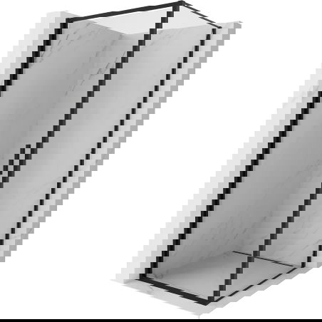 Mexen Exo hinged shower enclosure 70 x 70 cm, transparent, black - 817-070-070-70-00