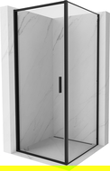 Mexen Exo hinged shower enclosure 70 x 70 cm, transparent, black - 817-070-070-70-00