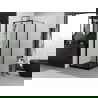 Mexen Exo shower cabin hinged 75 x 75 cm, transparent, black - 817-075-075-70-00