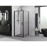 Mexen Exo-B swing shower cabin 80 x 80 cm, transparent, black - 817-080-080-70-00
