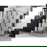 Mexen Exo swing shower cabin 80 x 80 cm, transparent, black - 817-080-080-70-00