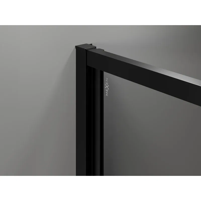 Mexen Exo Hinged Shower Enclosure 100 x 100 cm, Transparent, Black - 817-100-100-70-00