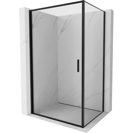Mexen Exo 90 x 70 cm Hinged Shower Enclosure, Transparent, Black - 817-090-070-70-00
