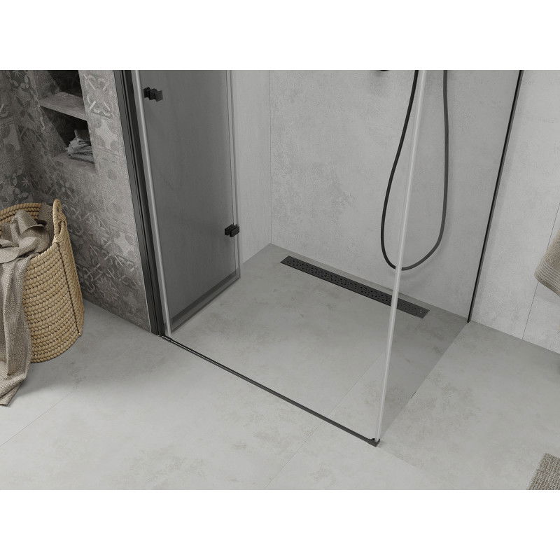 Mexen Lima folding shower cabin 90 x 110 cm, transparent, black - 856-090-110-70-00