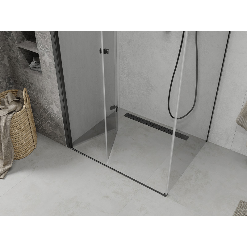 Mexen Lima foldable shower cabin 90 x 120 cm, transparent, black - 856-090-120-70-00