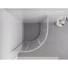 Mexen Exo-S Duo semi-circular sliding shower cabin 80 x 80 cm, transparent, chrome - 8132-080-080-01-00