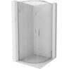 Mexen Exo-S Duo semi-circular sliding shower cabin 90 x 90 cm, transparent, chrome - 8132-090-090-01-00