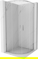 Mexen Exo semi-circular sliding shower cabin 100 x 100 cm, transparent, chrome - 8132-100-100-01-00