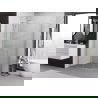 Mexen Exo semicircular asymmetric sliding shower cabin 90 x 80 cm, transparent, chrome - 8132-090-080-01-00