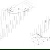 Mexen Exo semicircular asymmetric sliding shower cabin 90 x 80 cm, transparent, chrome - 8132-090-080-01-00