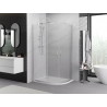 Mexen Exo-S Duo asymmetric semicircular sliding shower cabin 100 x 90 cm, transparent, chrome - 8132-100-090-01-00