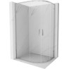 Mexen Exo-S Duo asymmetrical semicircular sliding shower cabin 120 x 90 cm, transparent, chrome - 8132-120-090-01-00