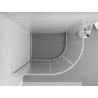 Mexen Exo-S Duo asymmetric semicircular sliding shower cabin 100 x 90 cm, transparent, chrome - 8132-100-090-01-00