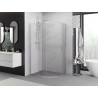 Mexen Exo-S Duo asymmetric semicircular sliding shower cabin 100 x 90 cm, transparent, chrome - 8132-100-090-01-00