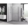 Mexen Exo Semi-Circular Asymmetric Sliding Shower Enclosure 100 x 90 cm, Transparent, Chrome - 8132-100-090-01-00