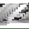 Mexen Exo shower enclosure semicircular asymmetric sliding 120 x 90 cm, transparent, chrome - 8132-120-090-01-00