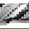 Mexen Exo semicircular sliding shower cabin 80 x 80 cm, transparent, black - 8132-080-080-70-00