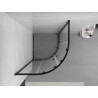 Mexen Exo-S Duo semi-circular sliding shower enclosure 80 x 80 cm, transparent, black - 8132-080-080-70-00