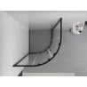 Mexen Exo semi-circular sliding shower cabin 80 x 80 cm, transparent, black - 8132-080-080-70-00