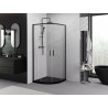 Mexen Exo-S Duo semi-circular sliding shower cabin 90 x 90 cm, transparent, black - 8132-090-090-70-00
