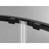Mexen Exo-S Duo semi-circular sliding shower cabin 90 x 90 cm, transparent, black - 8132-090-090-70-00