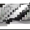 Mexen Exo semi-circular sliding shower cabin 100 x 100 cm, transparent, black - 8132-100-100-70-00