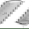 Mexen Exo asymmetrical semicircular sliding shower cabin 100 x 80 cm, transparent, black - 8132-100-080-70-00