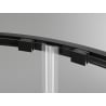 Mexen Exo asymmetrical semicircular sliding shower cabin 100 x 80 cm, transparent, black - 8132-100-080-70-00