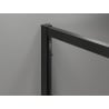 Mexen Exo asymmetrical semicircular sliding shower cabin 100 x 80 cm, transparent, black - 8132-100-080-70-00