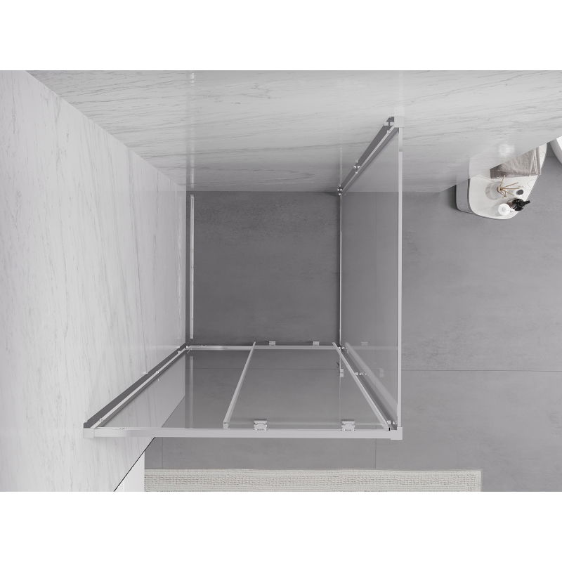 Mexen Exo sliding shower cabin 100 x 100 cm, transparent, chrome - 8151-100-100-01-00