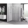 Mexen Exo-R hinged shower cabin 155 x 75 cm, transparent, chrome - 819-155-075-01-00
