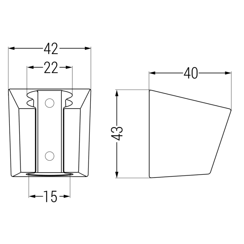 Mexen shower bracket, chrome - 79353-00