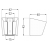 Mexen shower holder, chrome - 79353-00