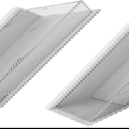 Mexen Exo shower enclosure pivot 100 x 80 cm, transparent, chrome - 819-100-080-01-00