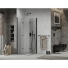 Mexen Lima Duo Foldable Shower Cabin 100 x 100 cm, Transparent, Black - 856-100-100-70-00-02