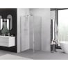Mexen Exo-R 100 x 100 cm Hinged Shower Enclosure, Transparent, Chrome - 819-100-100-01-00